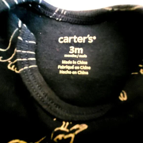 Carter's Boys 1-Pc Short Sleeve Knit Bodysuits 3M Pullover Snap Crotch Set of 4 - Picture 5 of 16